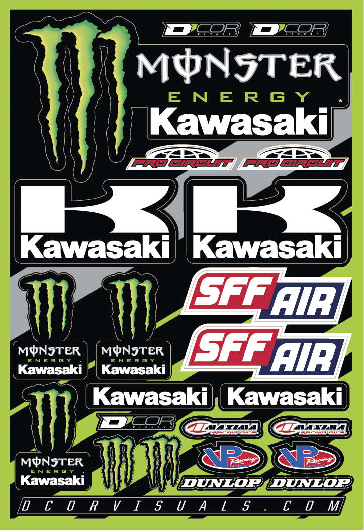 Decal Sheet - Monster Kawasaki 2016