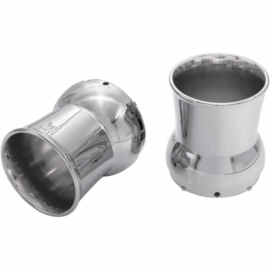 4in. Slip-On Muffler End Caps - Cocktail Shaker - Chrome