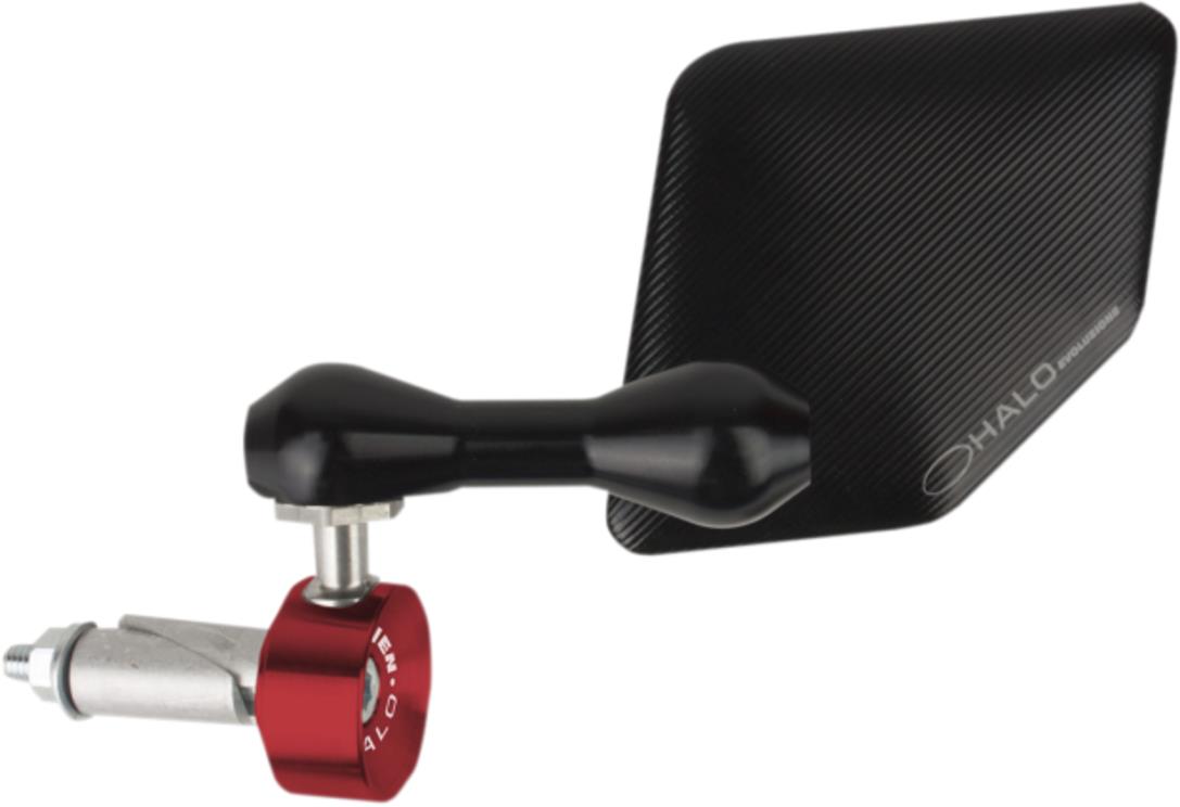 Halo Right Side Bar End Mirror - Stainless Steel