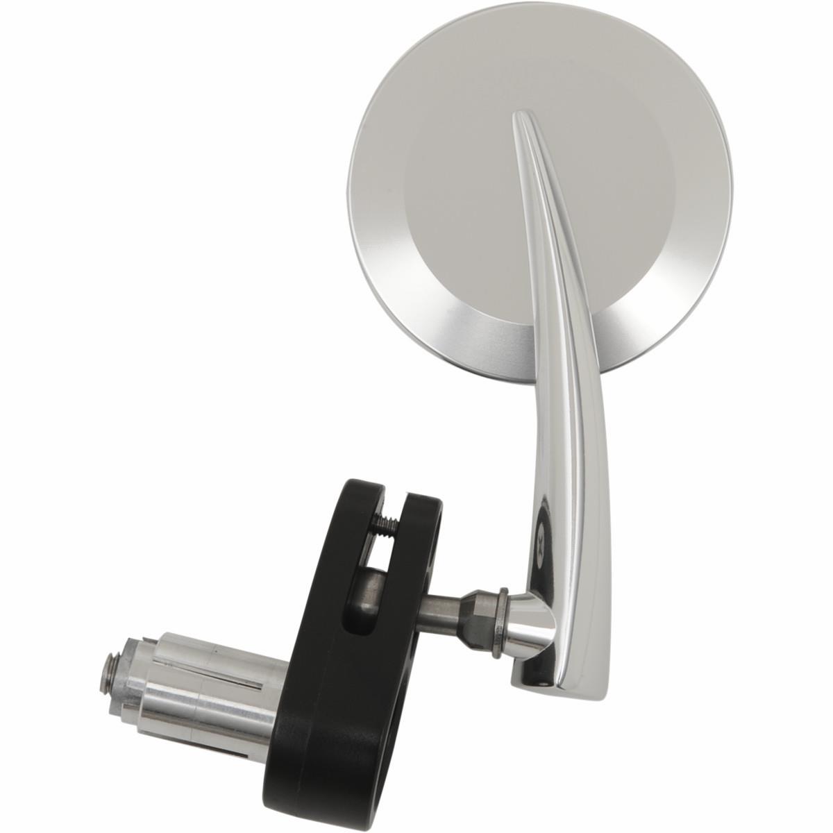 Aluminum 3in. Bar End Mirrors - Polished- Left