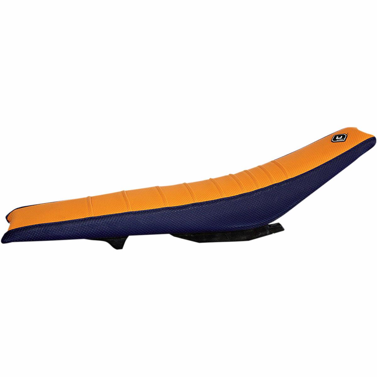 Team Issue Pleated  Grip Seat Cover - Dark Blue/Orange