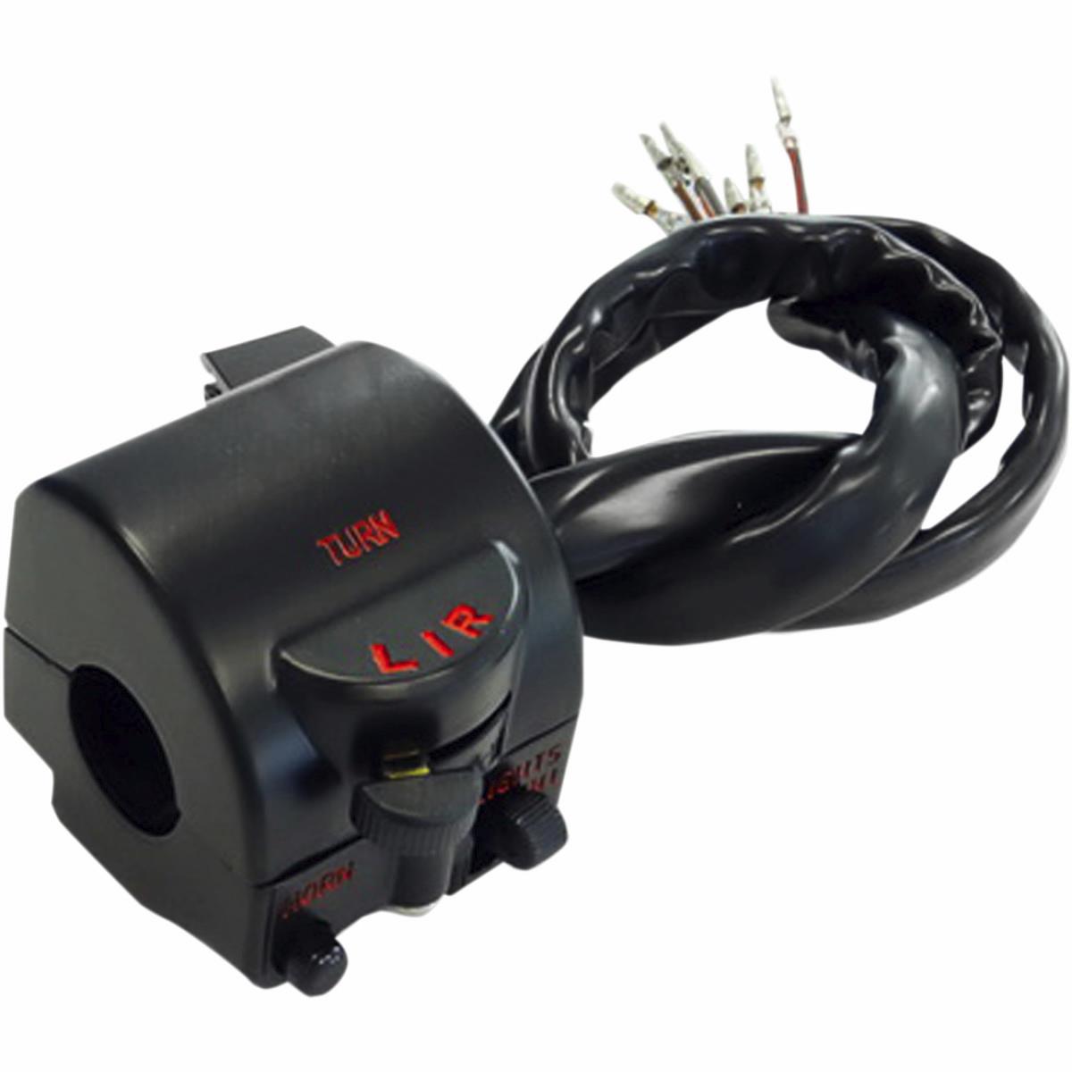 Left Side Handlebar Switch Assembly w/ Built-In Clutch Perch and Mirror Mount