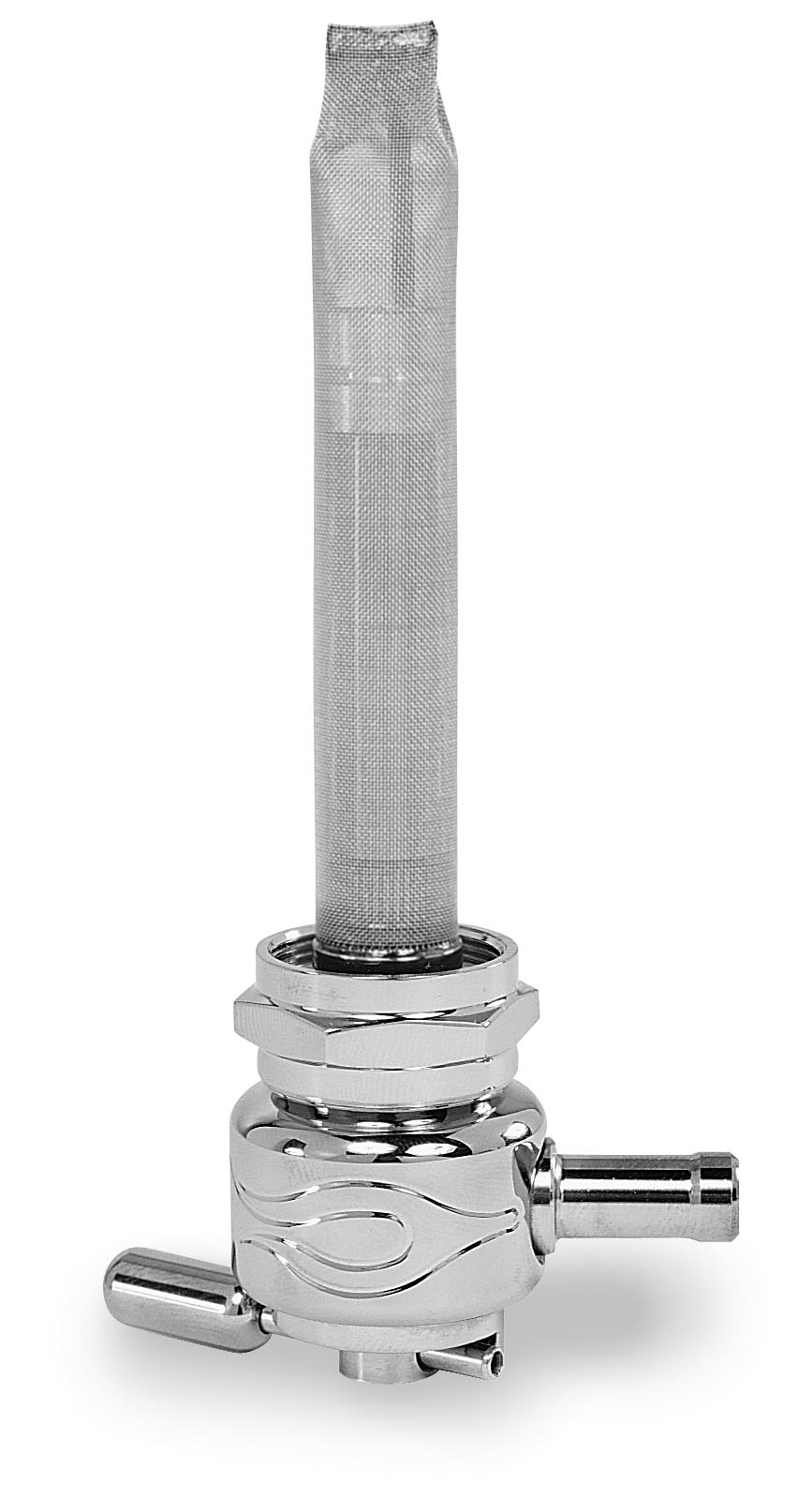 Single Outlet Reserve Valve Round Flamed Design Petcock