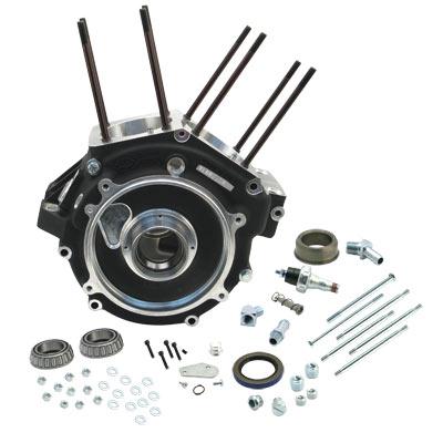 Twin Cam Engine Case - Stock Bore - Black Powder-Coat