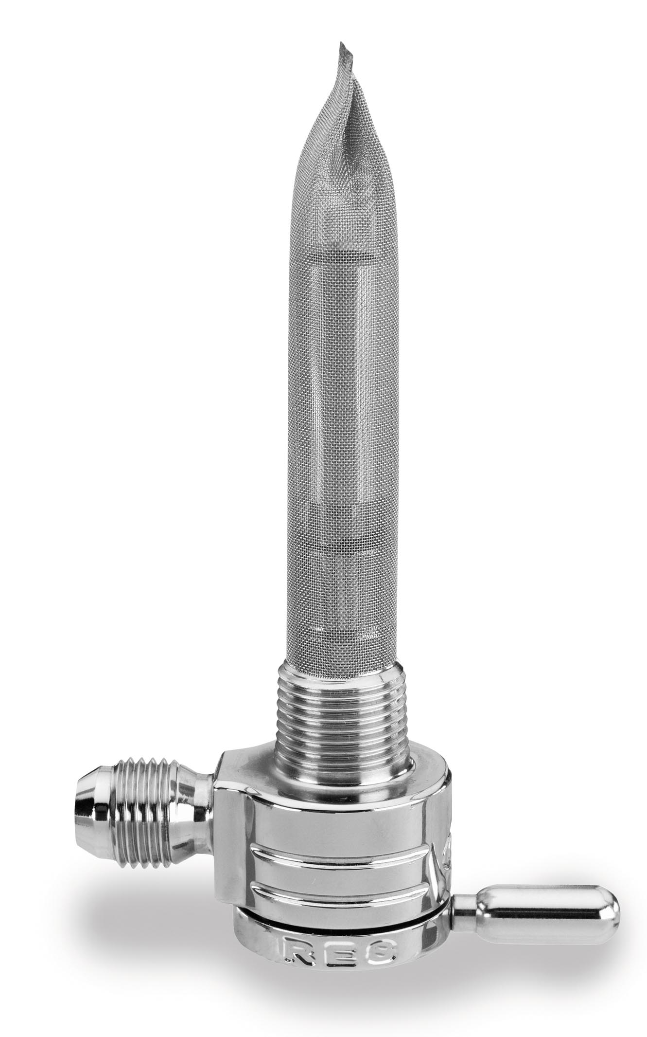 Click-Slick Petcock - 3/8in. NPT - 6-AN - Chrome