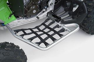 Fat Series Alloy Nerf Bars - Silver Bar - Black Web