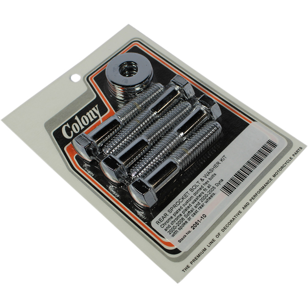 Rear Sprocket and Pulley Hardware Kit - Domed Hex Style