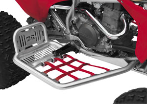 Fat Series Alloy Nerf Bars - Silver Bar - Red Web