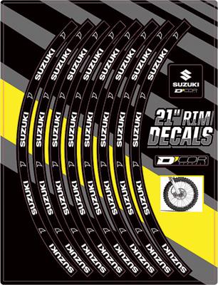 Rim Decal - Suzuki 21in. - Front