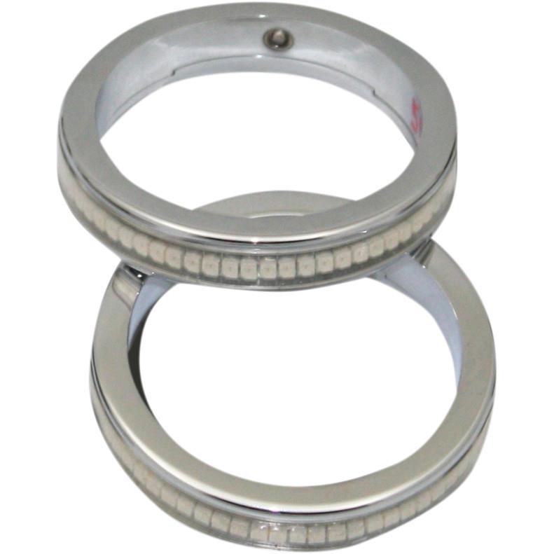LED Wrap-Around Turn Signals - 43mm - Chrome/Clear Lens