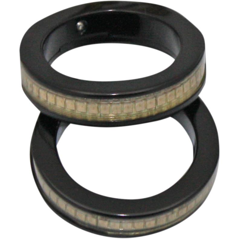 LED Wrap-Around Turn Signals - 43mm - Black/Clear Lens