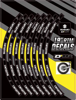 Rim Decal - Suzuki 19in. - Rear