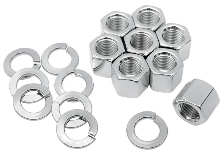 Cylinder Base Nut Kit - Chrome