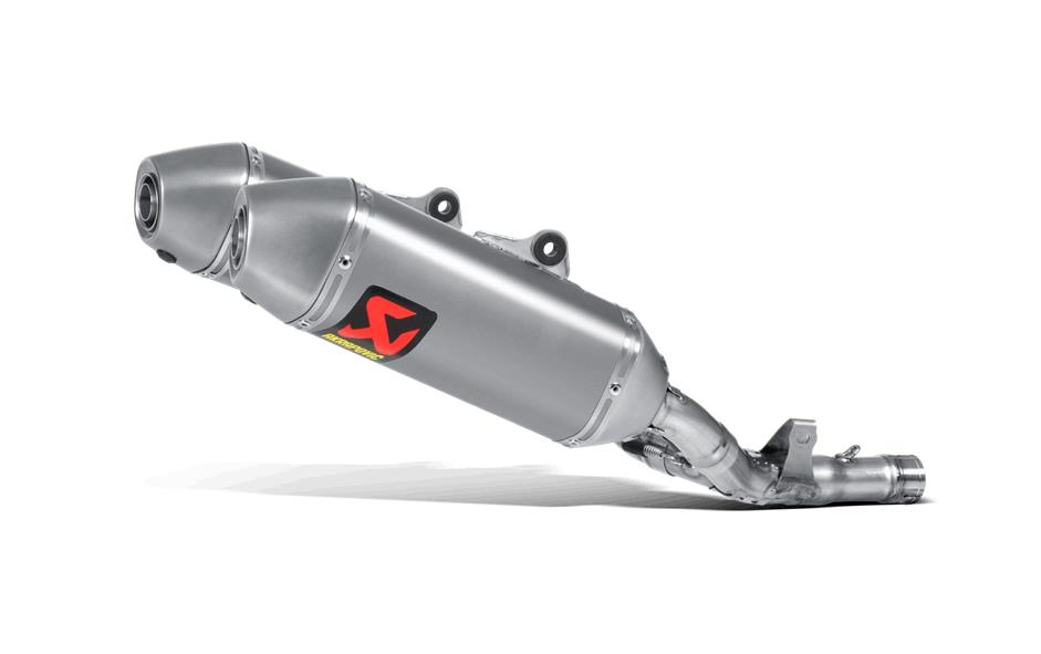 Slip-On Line Dual Exhaust - Titanium Mufflers with Spark Arrestor