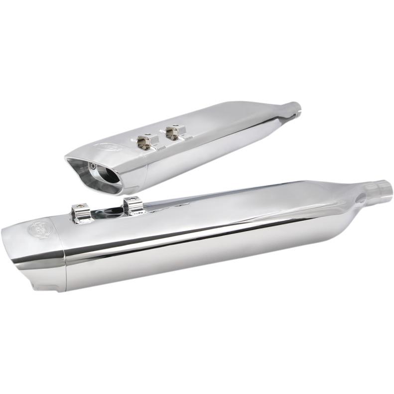 SPO Touring Muffler - Chrome with Chrome End Caps