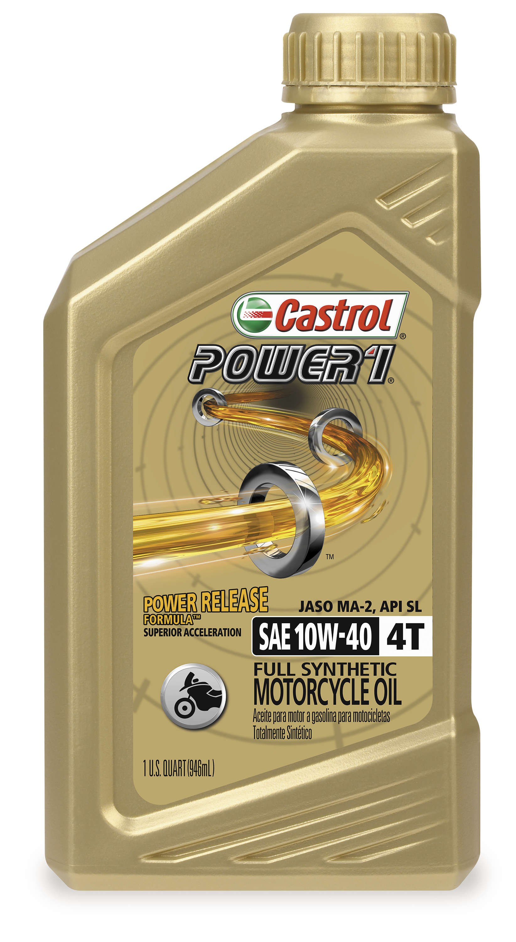 Power 1 Racing 4T Motorcycle Oil - 10W40 - 1qt.