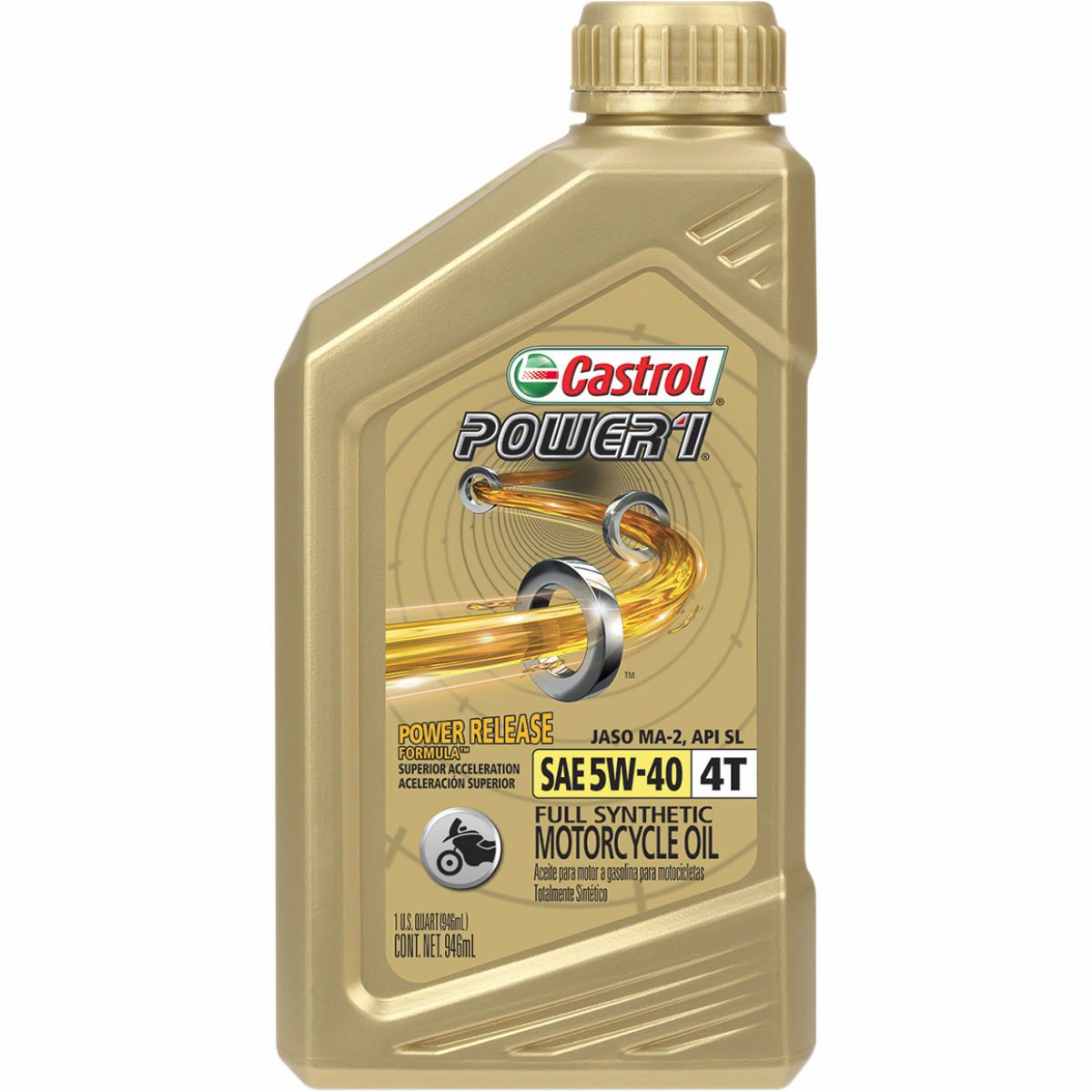 Power 1 Racing 4T Motorcycle Oil - 5W40 - 1qt.
