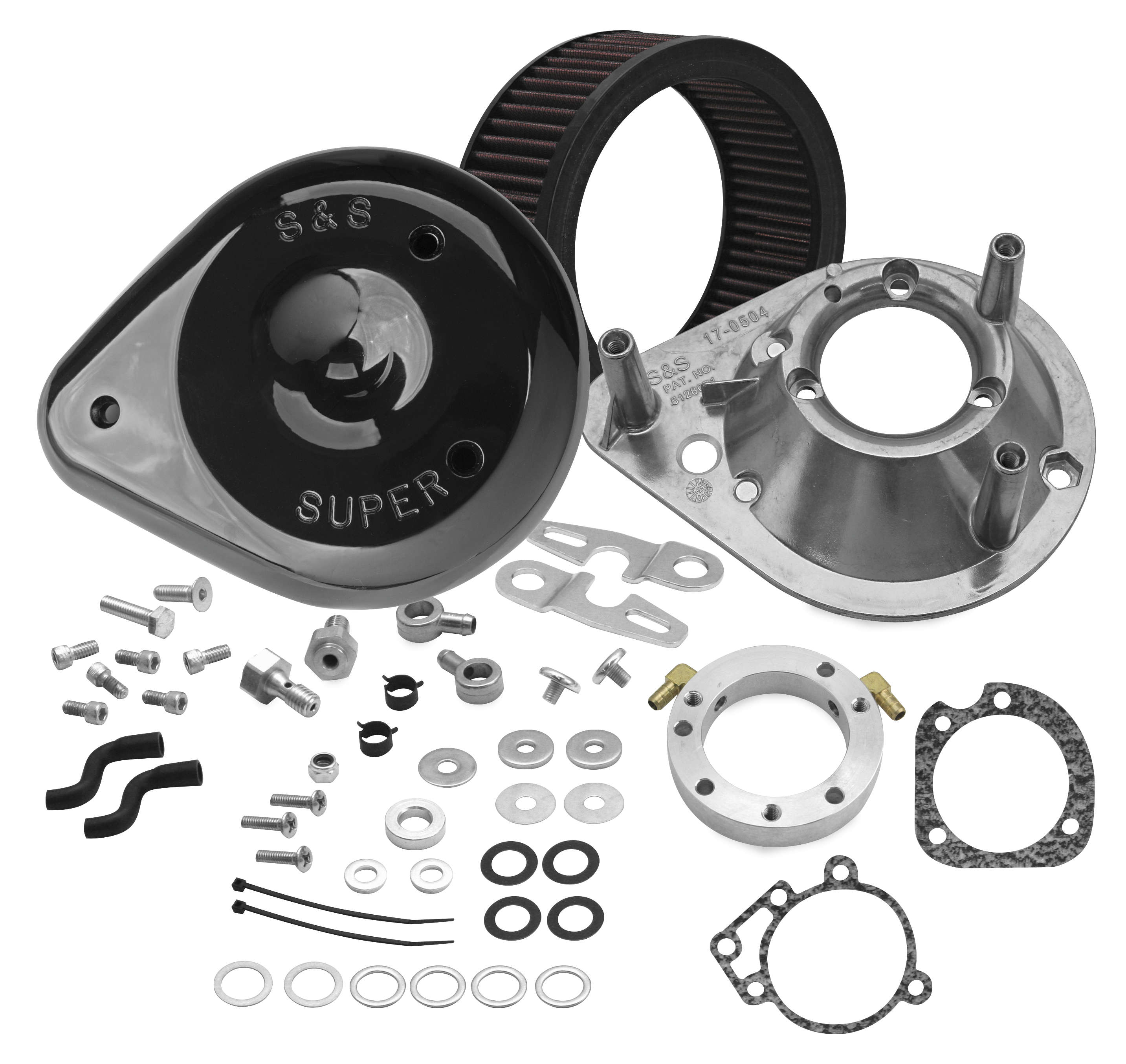 Teardrop Air Cleaner Kit - Stock CV & EFI - Powder-Coat Gloss Black