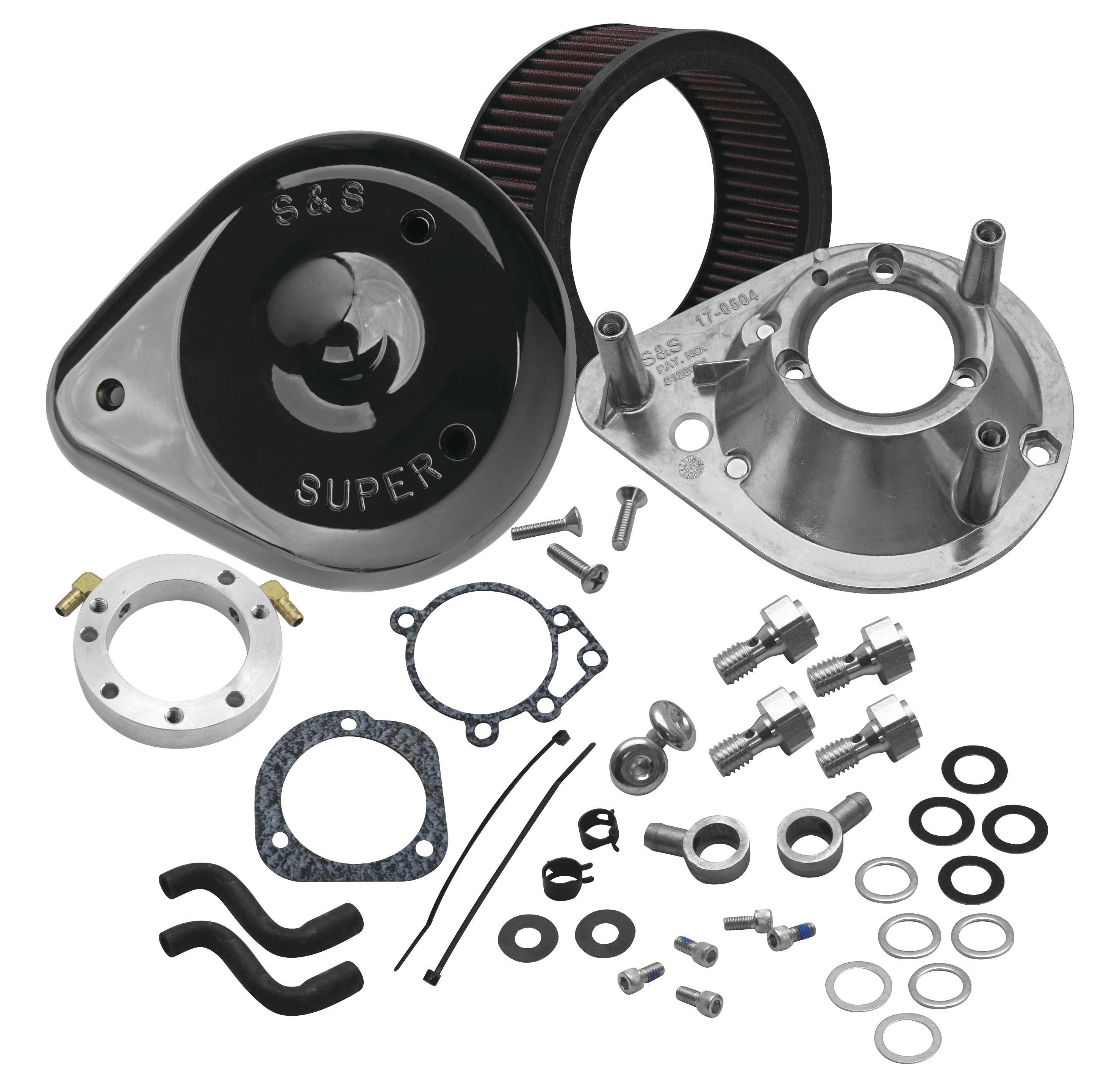 Teardrop Air Cleaner Kit - Stock CV & EFI - Powder-Coat Gloss Black