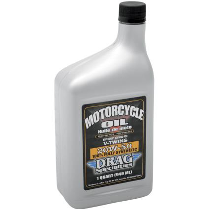 Fully Synthetic 20W-50 Motorcyle Lubricant - 1 Quart Bottle