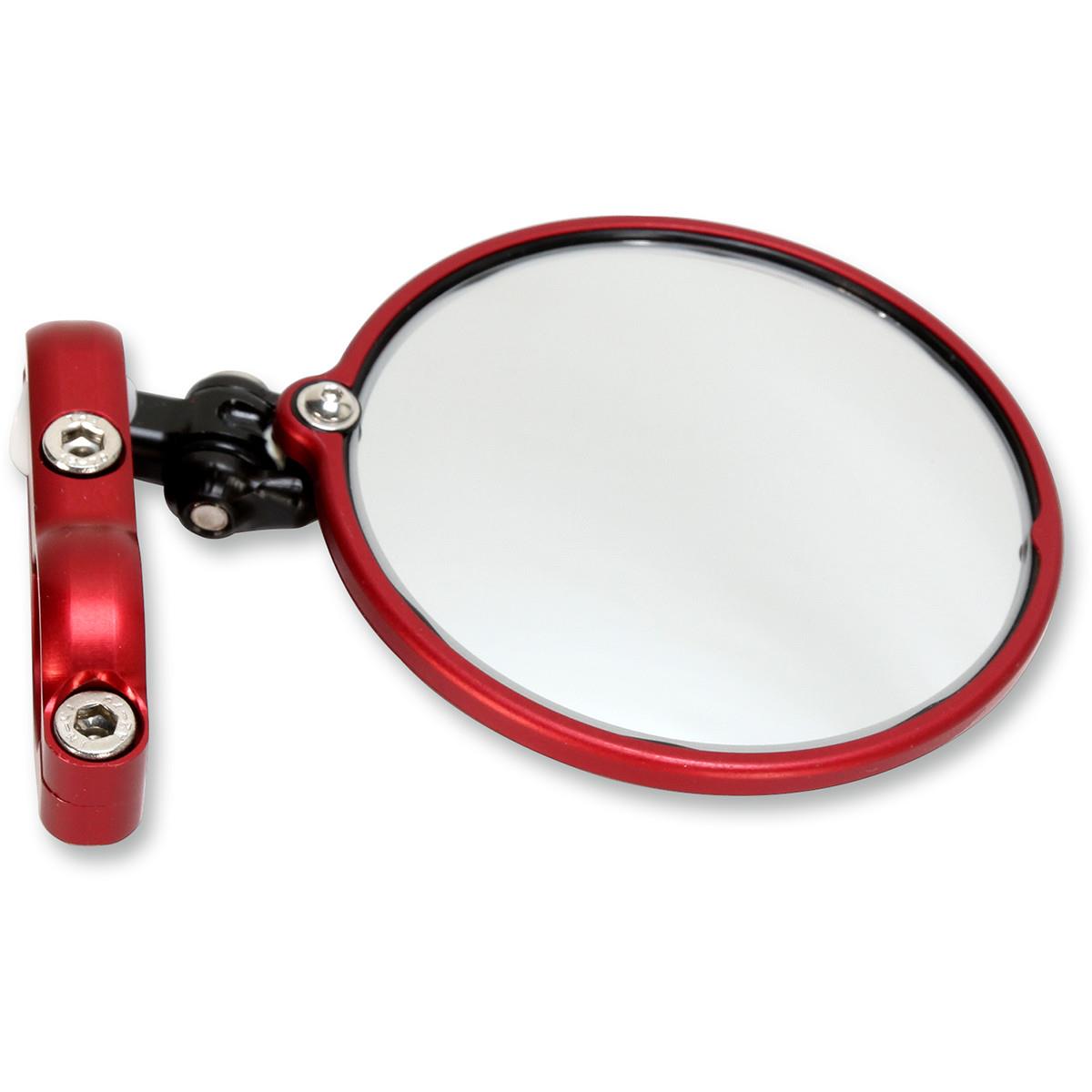 Hindsight LS (Lane Splitter) Right Side Bar End Mirror - Red