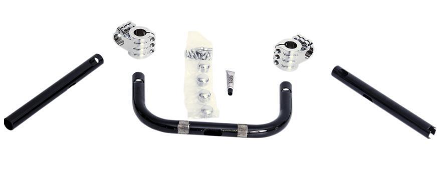 1in. Klip Hanger Handlebars - 5in. - Black/Chrome