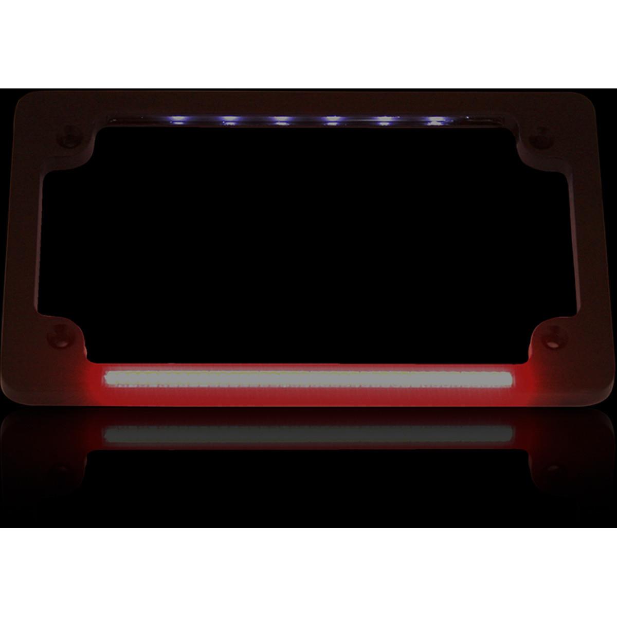Dual LED License Plate Frame - Black