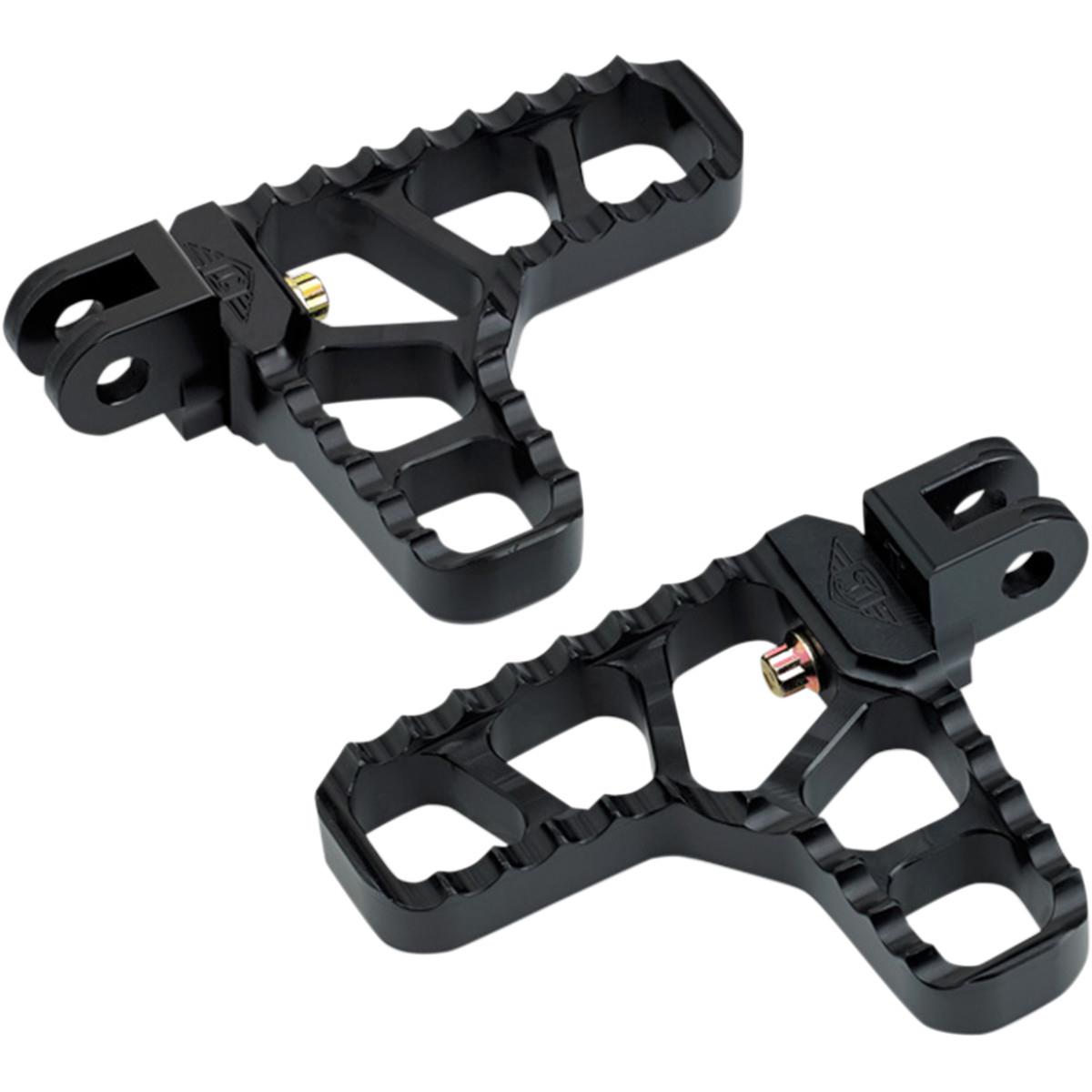 Serrated Heel Pegs - Black Anodized
