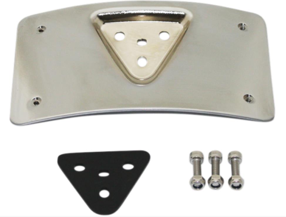 Radius License Plate Mount - Chrome