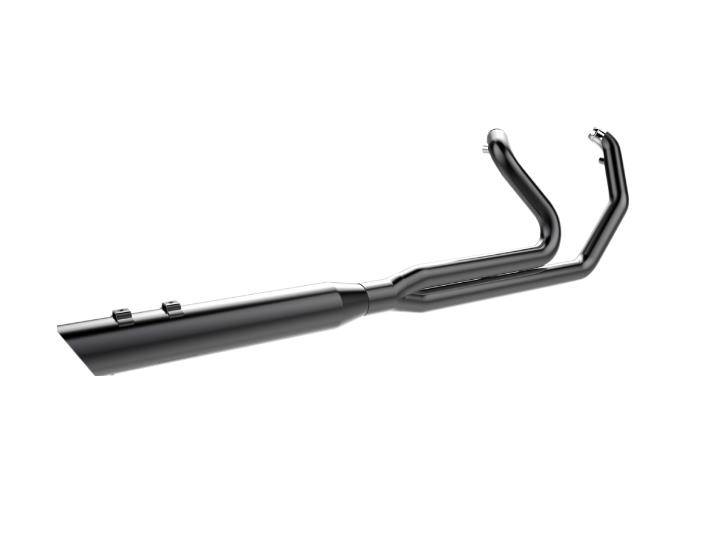 2-Into-1 System with Two-Step Headers - Slash-Cut - Black