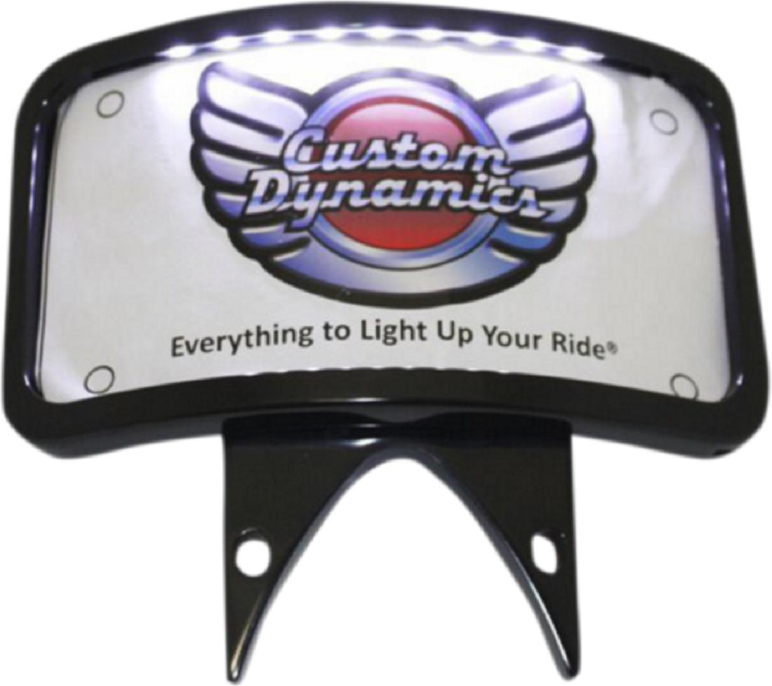 Radius Illuminated Laydown License Plate Bracket - Black