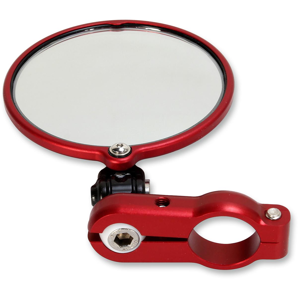 Hindsight LS (Lane Splitter) Left Side Bar End Mirror - Red