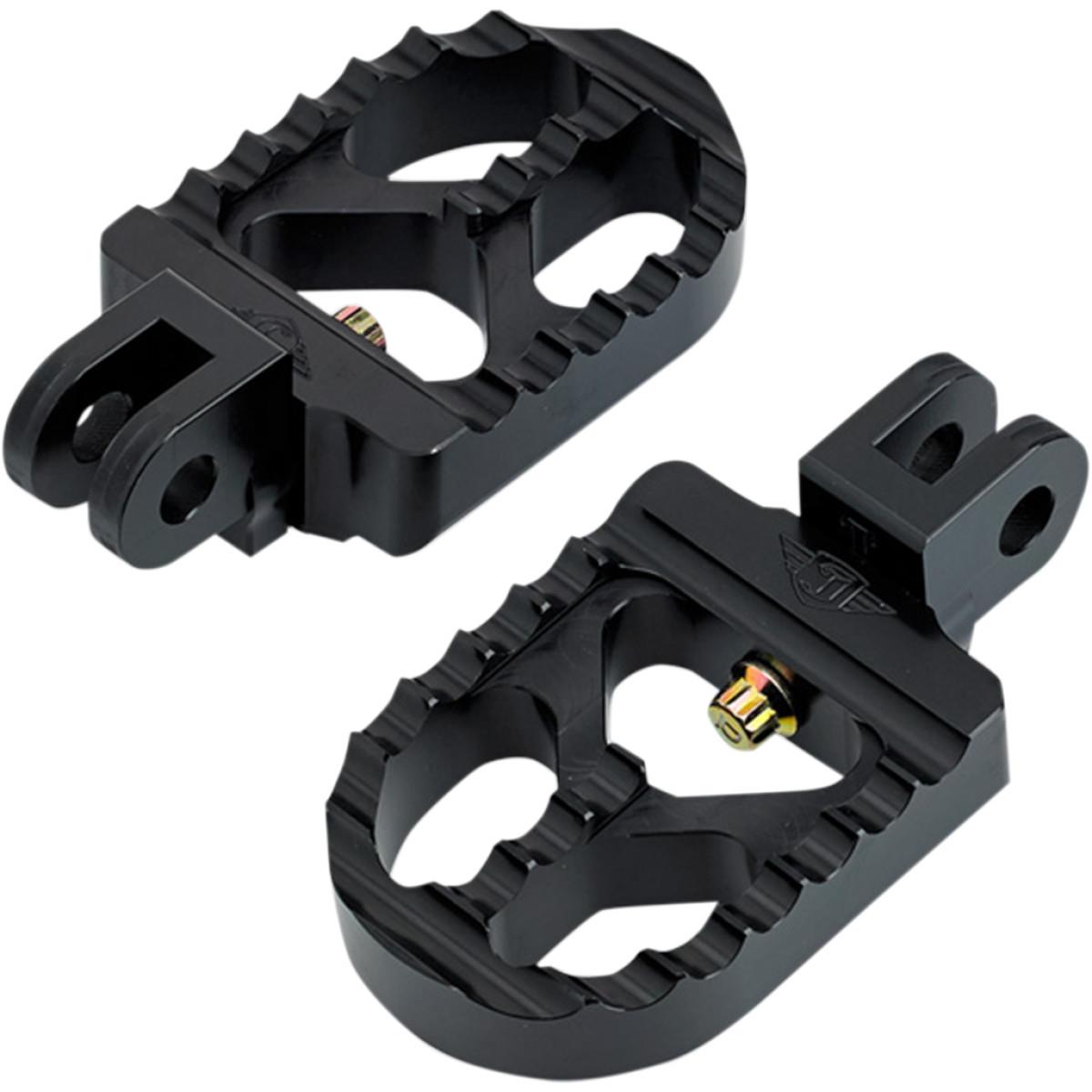 Short Serrated Footpegs - Black Anodized