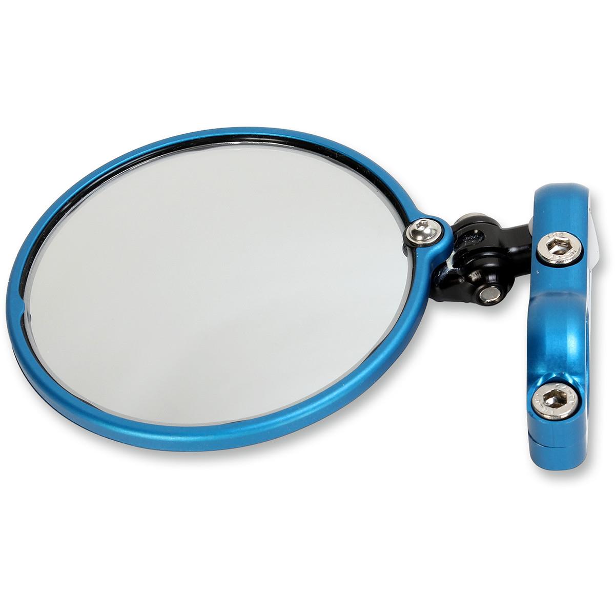 Hindsight LS (Lane Splitter) Left Side Bar End Mirror - Blue