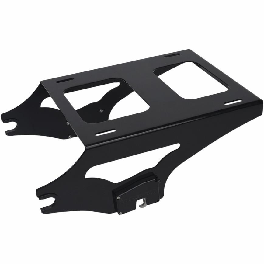 2-Up Non-Locking Detachable Tour-Pak Mounting Rack - Gloss Black