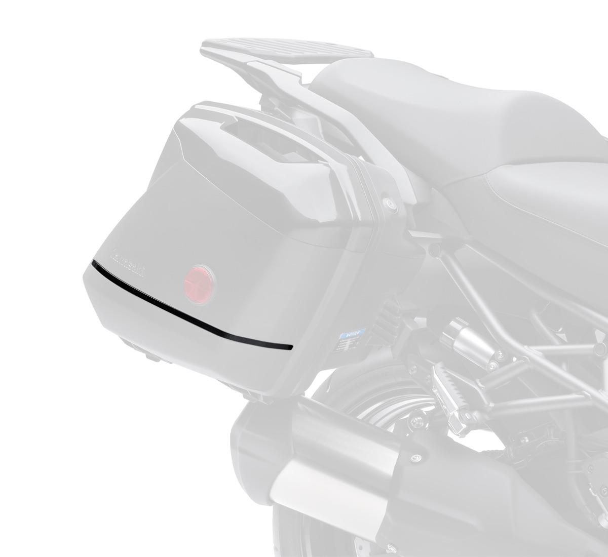 KQR Hard Saddlebags Trim Set - 28L. - Metallic Spark Black