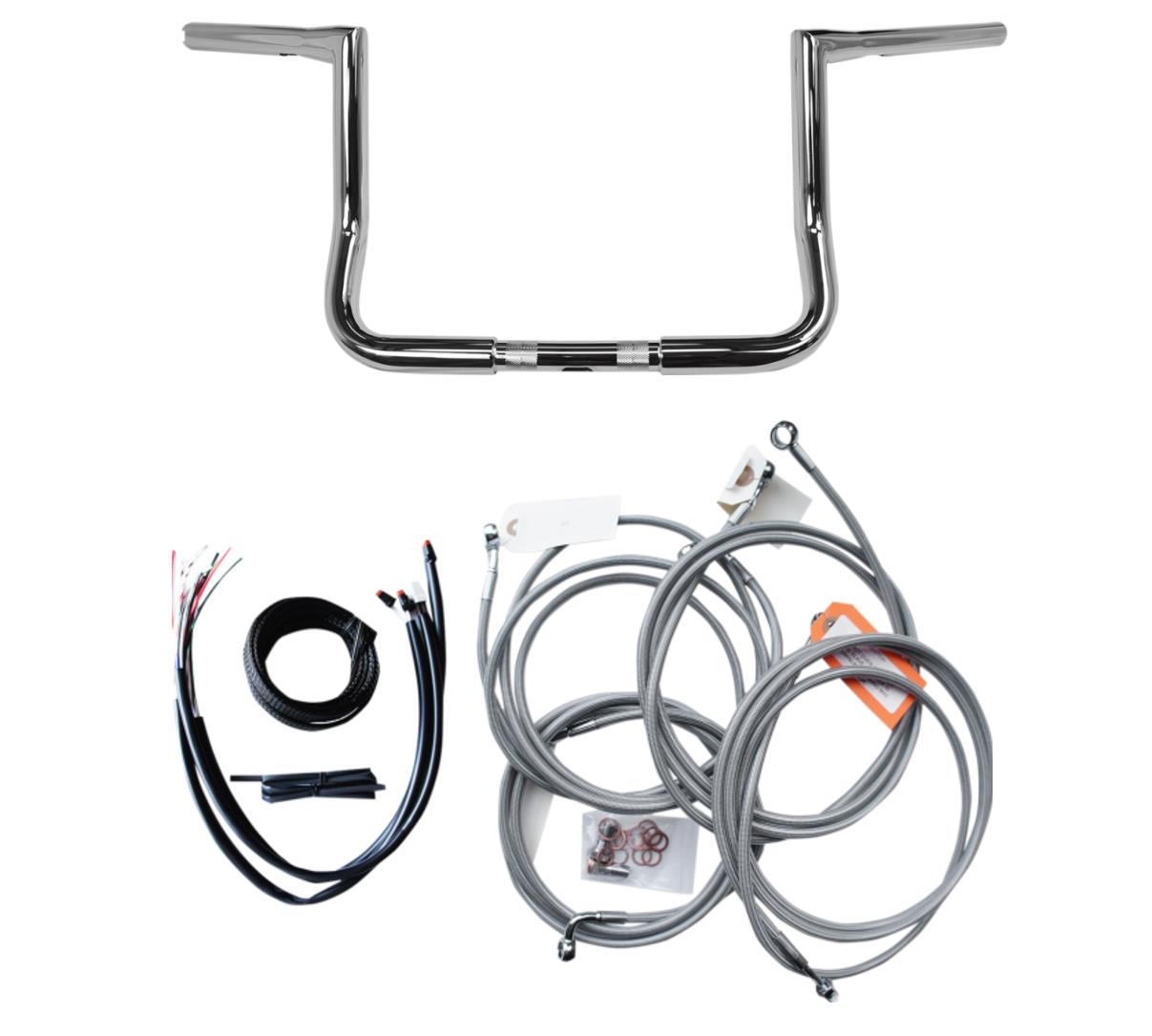 1-1/4in. Big Twin Peaks Handlebar Kit - 12in. - Stainless
