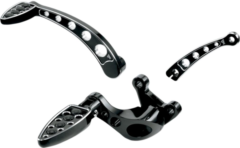 Billet Forward Control - Teardrop - Stock Length - Black