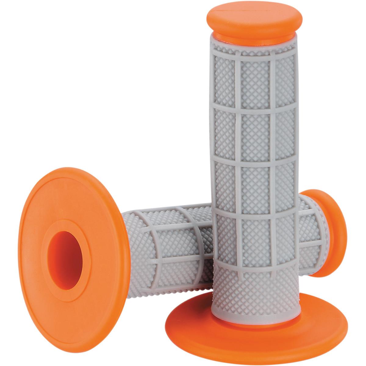 Qualifier Half Waffle Grips - Gray/Orange