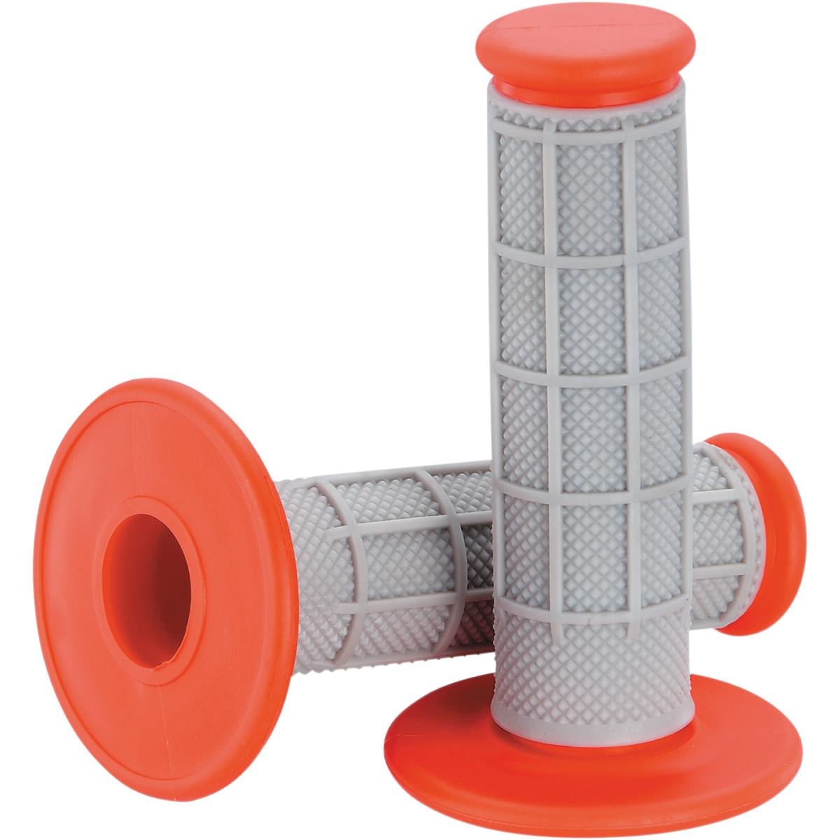 Qualifier Half Waffle Grips - Gray/Red