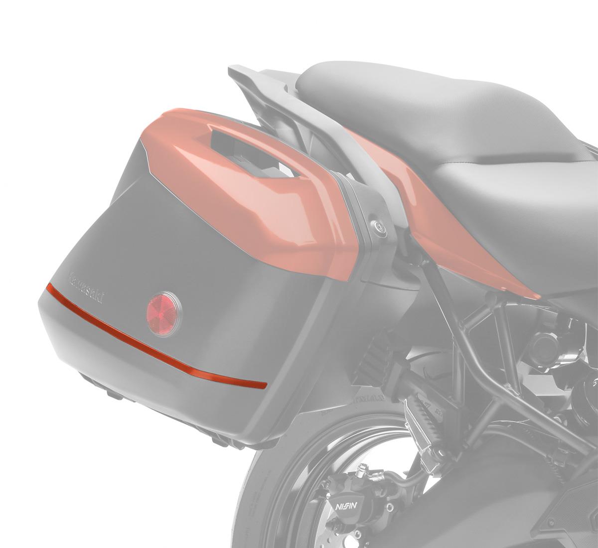 KQR Hard Saddlebags Trim Set - 28L. - Candy Matte Orange