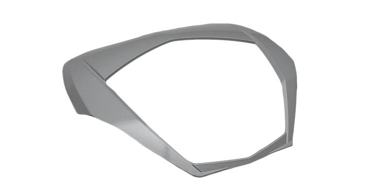 KQR Top Case Trim Set - 47L. - Metallic Moondust Gray