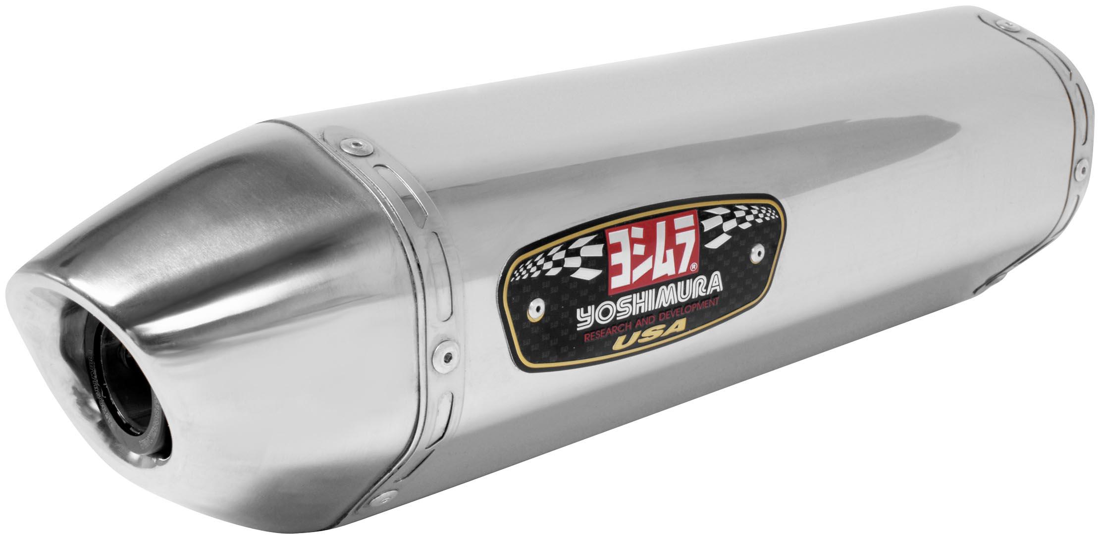 R-77 Race Series Dual Slip-Ons - Stainless Steel Mufflers - Stainless Steel End Caps