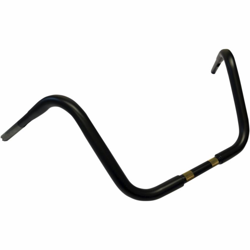 Ape Hanger 1-1/4in. Buffalo Touring Handlebar - 12in. - Flat Black