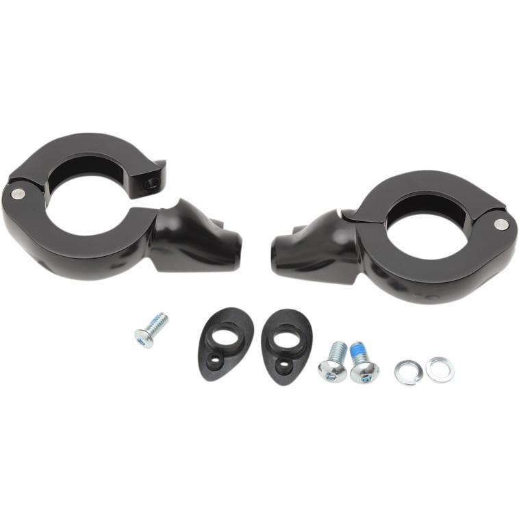 Turn Signal Fork Clamps for 39mm Fork Tubes - Black