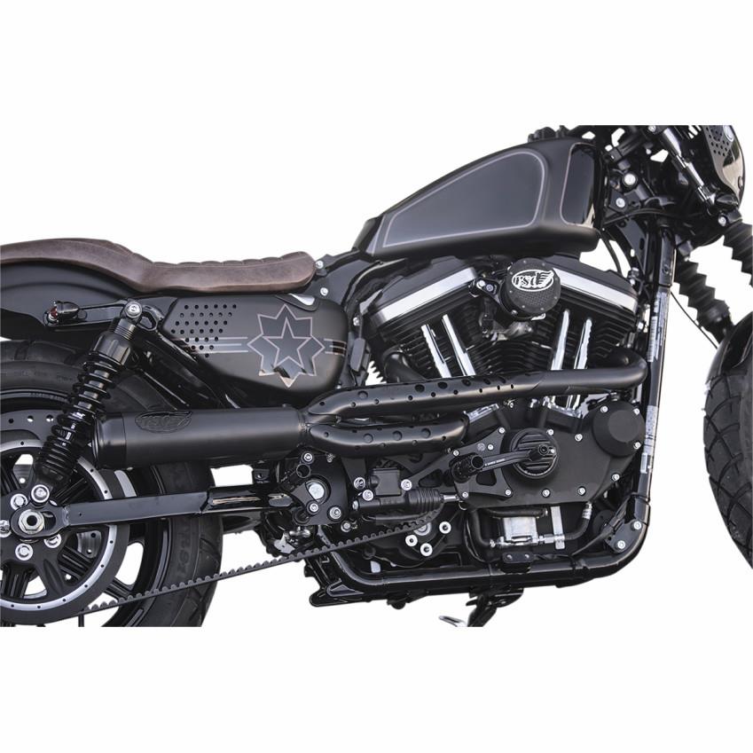 Track 2-Into-1 Exhaust System - Black Ops