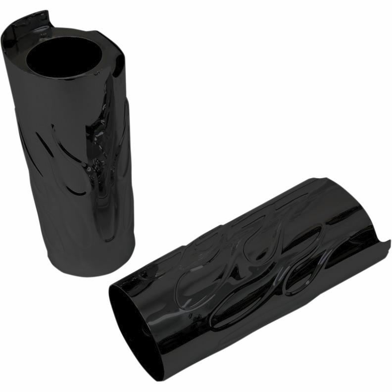 Flame Fork Slide Covers - +2in. - Black