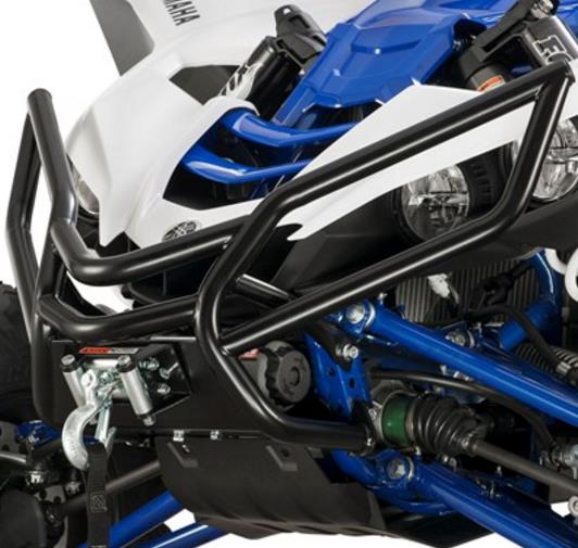 Front Grab Bar with Winch Plate - Black