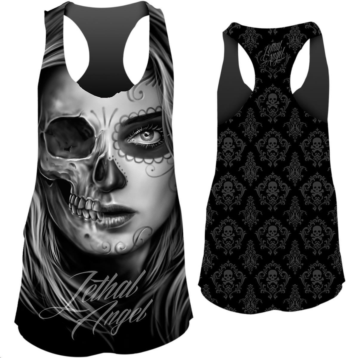 Half D.O.D. Skull Womens Tank Top