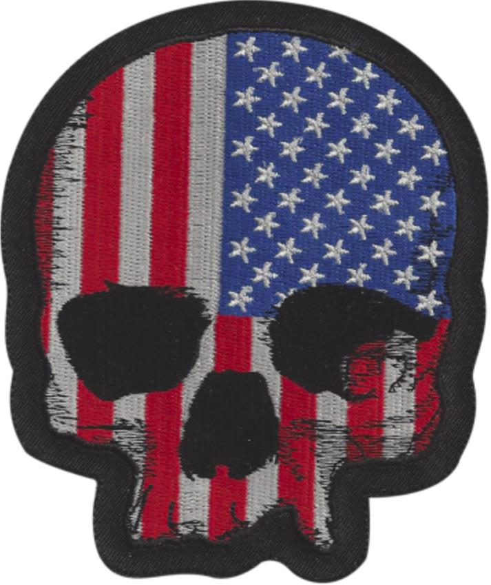 USA Skull Mini Embroidered Patch